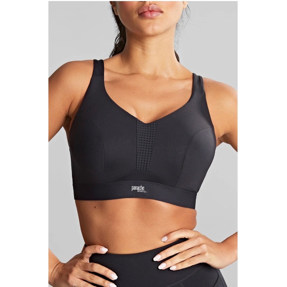 Panache Sport Endurance 5022 Non Padded Sports Bra Black 32G High Impact Support